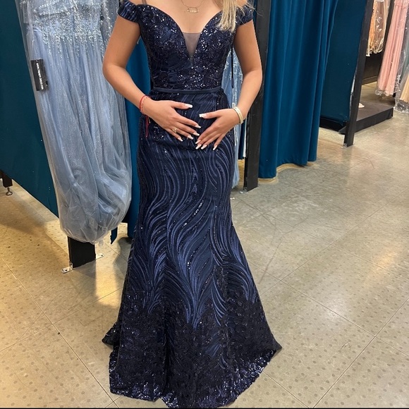 Anny Lee | Dresses | Brand New With Tag Anny Lee Navy Blue Prom Dress ...